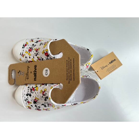 NWT Native x Disney White Jefferson Mickey Mouse Slip On Shoes Childs C13 - Picture 9 of 9